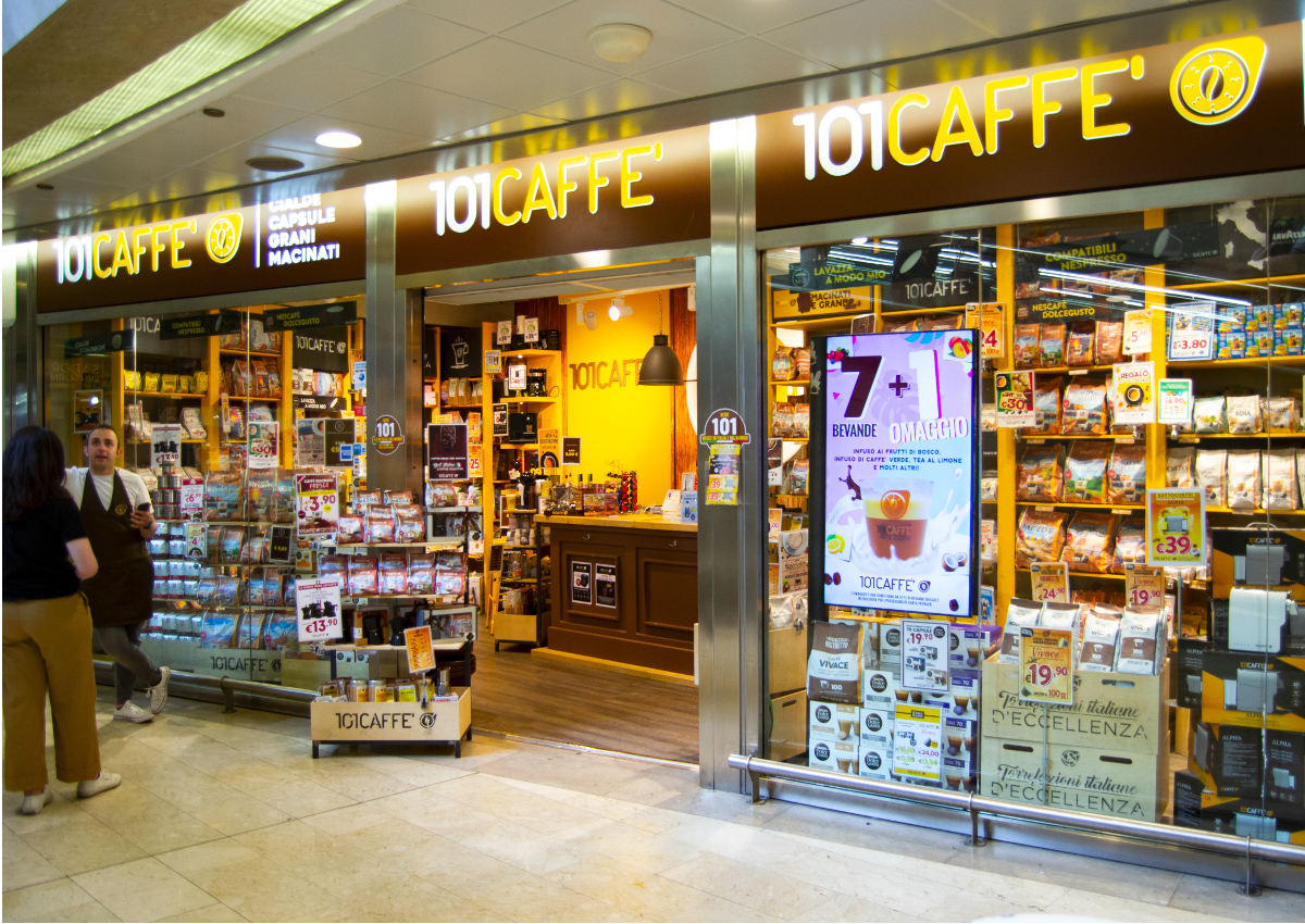 101Caffè debutta nel travel retail a Milano e a Roma
