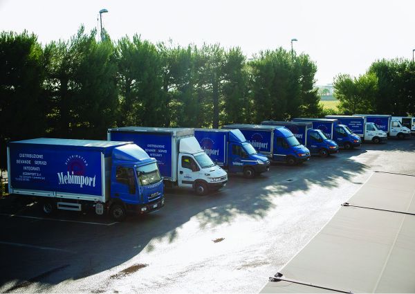 Flotta Mebimport: automezzi per distribuzione bevande e servizi integrati. Crescita +33%.