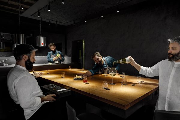 Chef Miocchi e Lo Iudice: vino, fine dining. Degustazione vini e piatti gourmet.