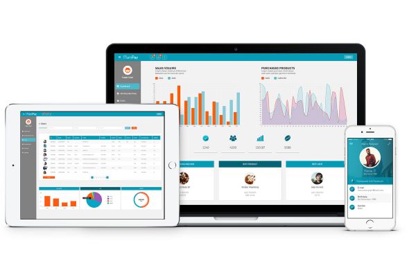 MatiPay: dispositivi per vending. Gestione vendite, analisi dati e profili utente su laptop, tablet e smartphone.