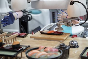 robot dark kitchen