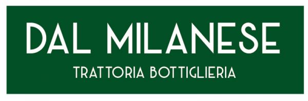 Logo ristorante Dal Milanese: trattoria, bottiglieria a Milano. Cucina tipica milanese, Luca Guelfi chef.
