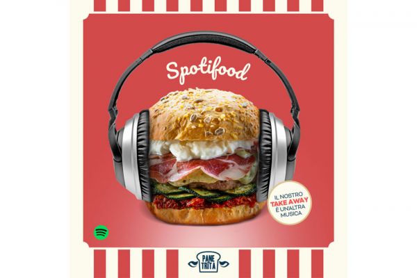 Spotifood: un hamburger gourmet con cuffie. Ristorazione creativa, cibo e musica per un'esperienza unica. Nuovi menù take away.