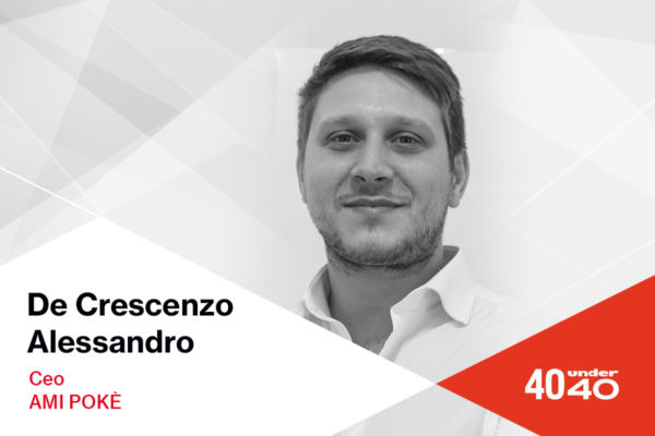 Alessandro De Crescenzo, CEO di Ami Pokè, vincitore 40under40. Giovane imprenditore di successo.