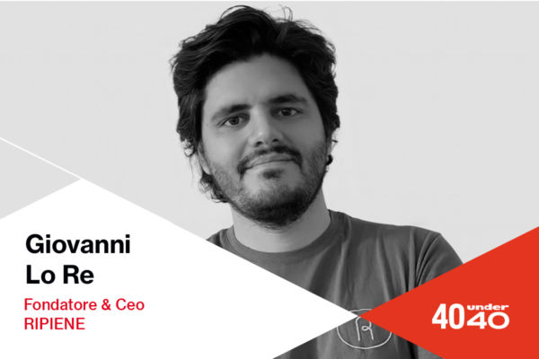 Giovanni Lo Re, fondatore di RIPiene, nella lista 40under40. Giovane imprenditore italiano.
