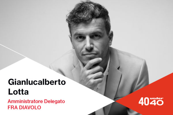 Ritratto di Gianlucalberto Lotta, CEO di Fra Diavolo, vincitore del premio 40under40.