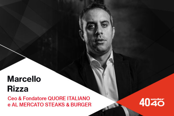 Ritratto di Marcello Rizza, CEO Quore Italiano e Al Mercato Steaks & Burger, 40under40.