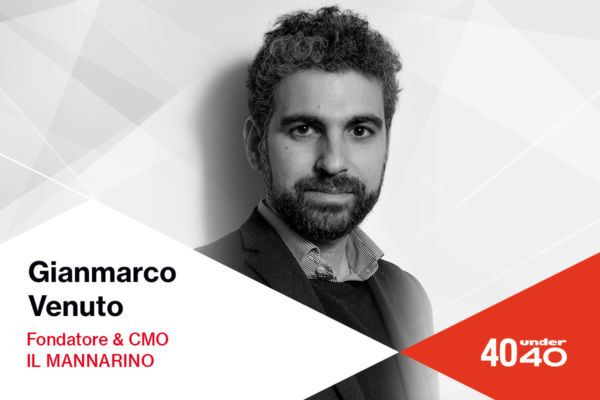 Gianmarco Venuto, fondatore Il Mannarino, 40under40. Ritratto in primo piano.