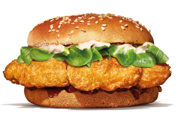 Burger King: nuovo burger plant-based con nuggets vegetali, insalata e pane con sesamo.