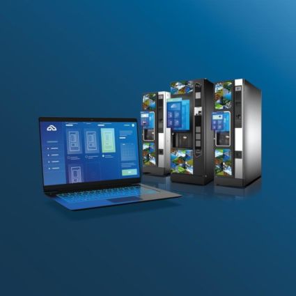 Laptop e distributori automatici EVOCA. Soluzioni vending innovative per pausa caffè e snack. Tecnologia avanzata per il tuo business.