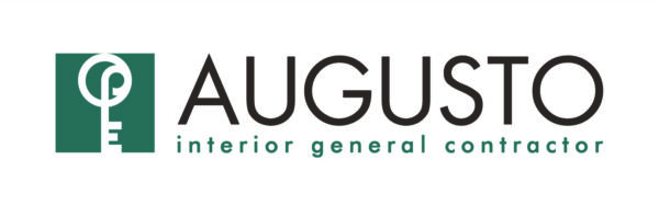 Logo Augusto Contract: interior general contractor, ristorazione e ripresa. Chiave stilizzata.