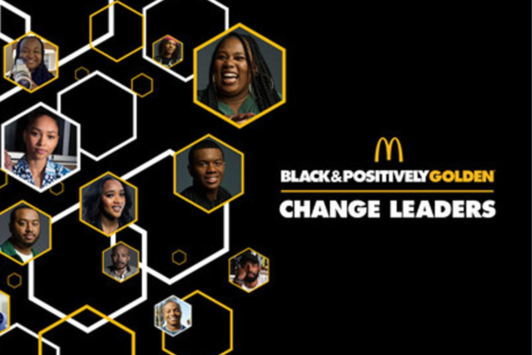 McDonald's: leader afroamericani. Programma Black & Positively Golden Change Leaders con foto di persone afroamericane.