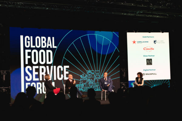 Panel al Global Food Service Forum. Ospiti discutono di capitale e crescita del settore food. Partner: San Pellegrino, Casillo, AFA, Brainpull.
