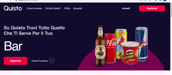 Quisto Horeca: birra Moretti, Coca-Cola, Estathé, Pringles e Red Bull per il tuo bar.