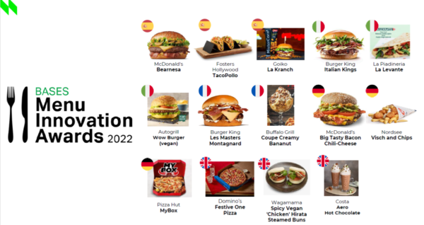 Burger King, La Piadineria e Autogrill: vincitori dell'Europe Menu Innovation Award 2022. Panini, pizza, tacos e altro.