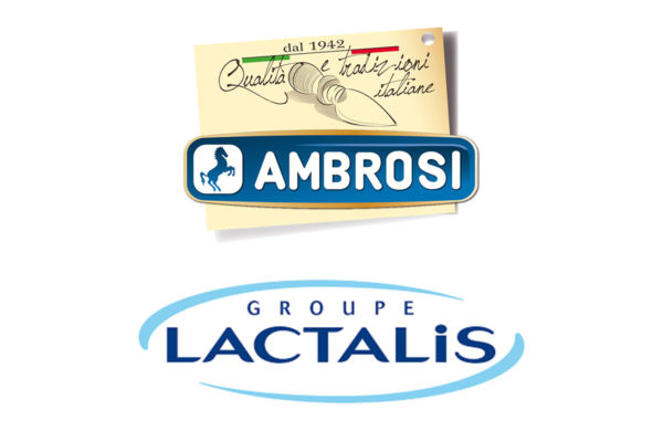 Logo Ambrosi e Lactalis. Gruppo Lactalis acquisisce Ambrosi, leader nel settore lattiero caseario italiano.