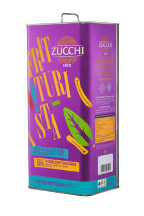 Latta viola olio frittura Zucchi. Olio professionale per friggere, ideale per fritturista.