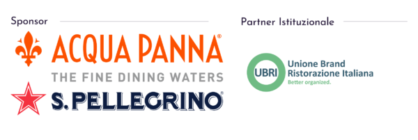 Loghi sponsor: Acqua Panna, S. Pellegrino e UBRI (Unione Brand Ristorazione Italiana). Espansione ponderata e location ideale.