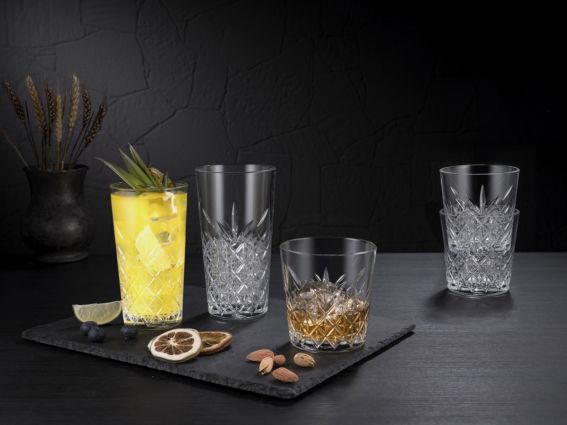 Set Pasabahce Timeless. Bicchieri impilabili in vetro di qualità per cocktail e long drink.