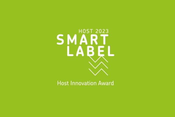 Logo Smart Label Host Milano 2023. Premio innovazione per l'ospitalità professionale.